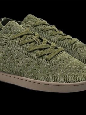 Suavs The Zilker Knit Lace Up Low Sneakers Olive Green Women's 10 Men's 8